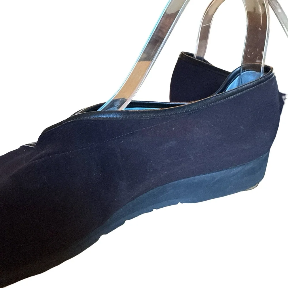 Thierry Rabotin Black Slip On Loafers Flats Comfort Shoes Made in Italy 41 10.5